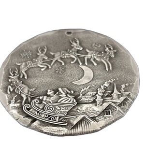 Wendell August 2002 Santa and Sleigh Ornament.